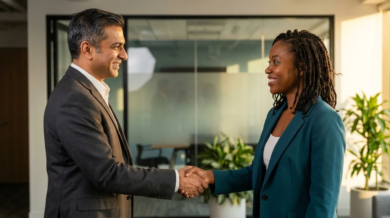Business owner discussing financial options with an advisor